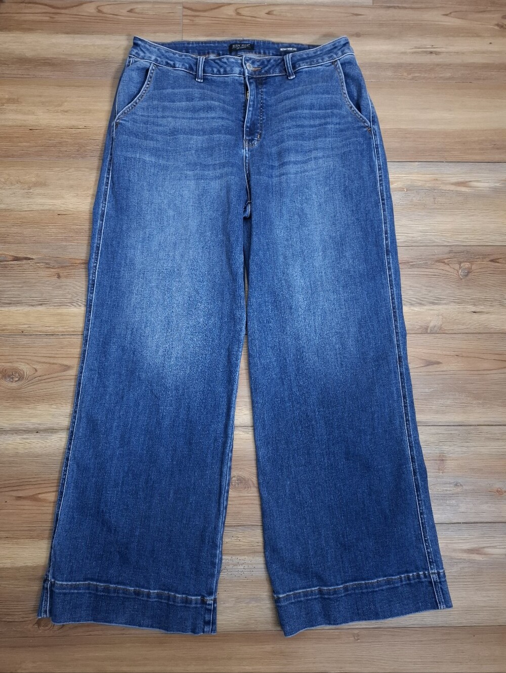 Judy Blue Trouser Retro Wide Leg Denim Jeans Women's 20W